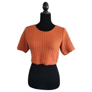 Free People Beach Knit Sweater Top Orange Size S